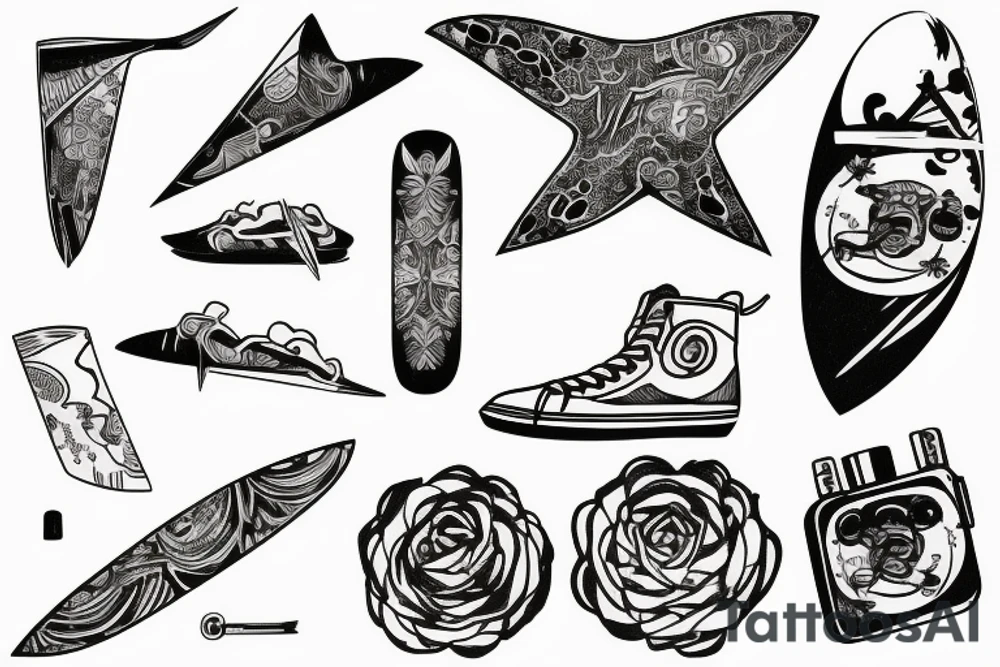 Skate tattoo idea