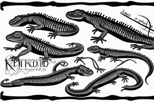 simple lizard tattoo idea