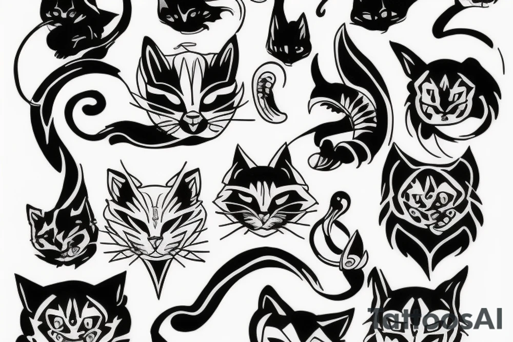 ghostcat tattoo idea