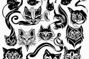 ghostcat tattoo idea