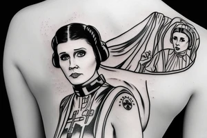 Star Wars princess Leia like catholic mother Mary tattoo idea