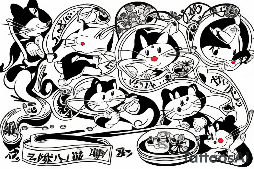 Tom and jerry tattoo idea