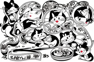 Tom and jerry tattoo idea