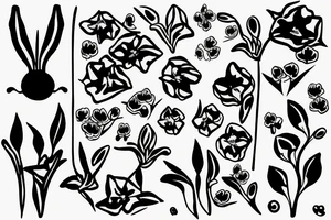 Small Minimalist orchid tattoo idea