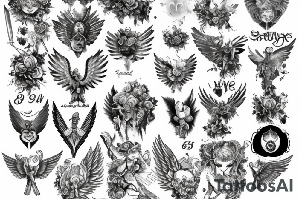 555 angelic numver tattoo idea