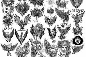 555 angelic numver tattoo idea