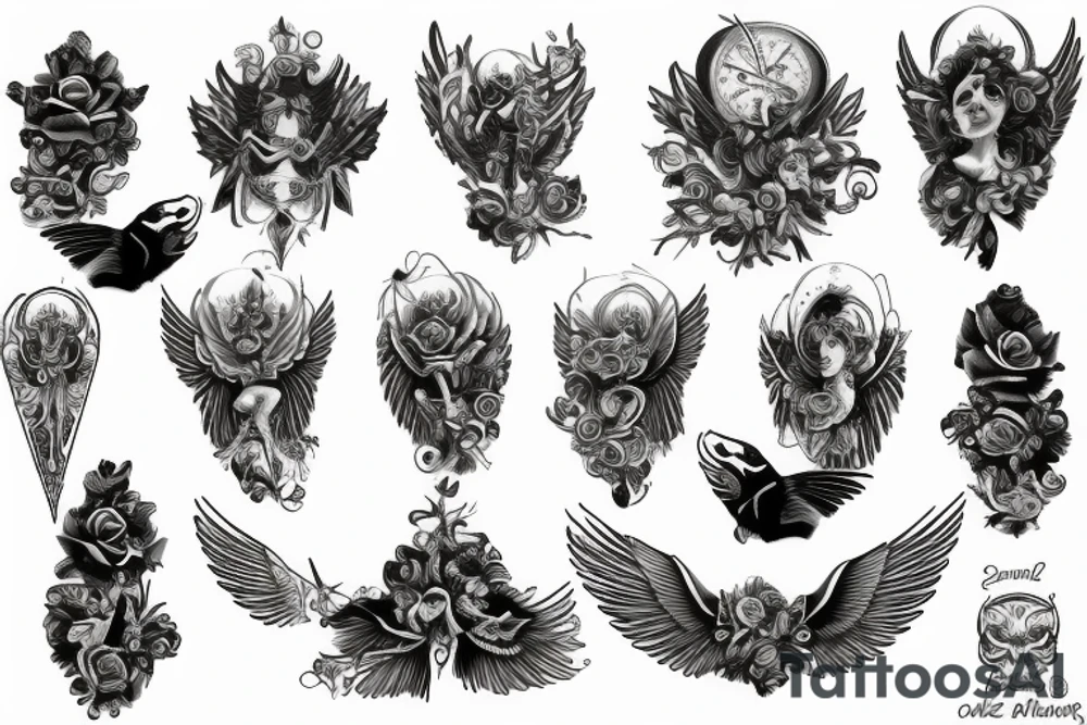 555 angelic numver tattoo idea