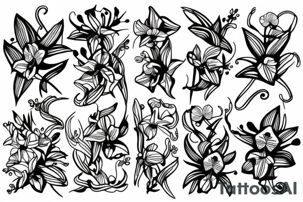 Small orchid tattoo idea