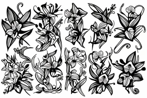 Small orchid tattoo idea