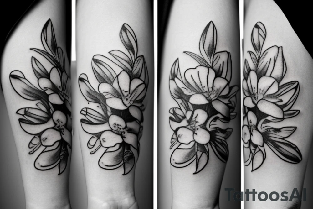 Small orchid tattoo idea