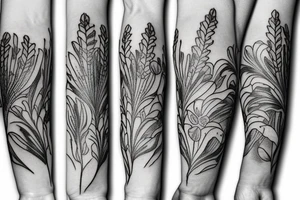 lavender flowers around the arm tattoo idea