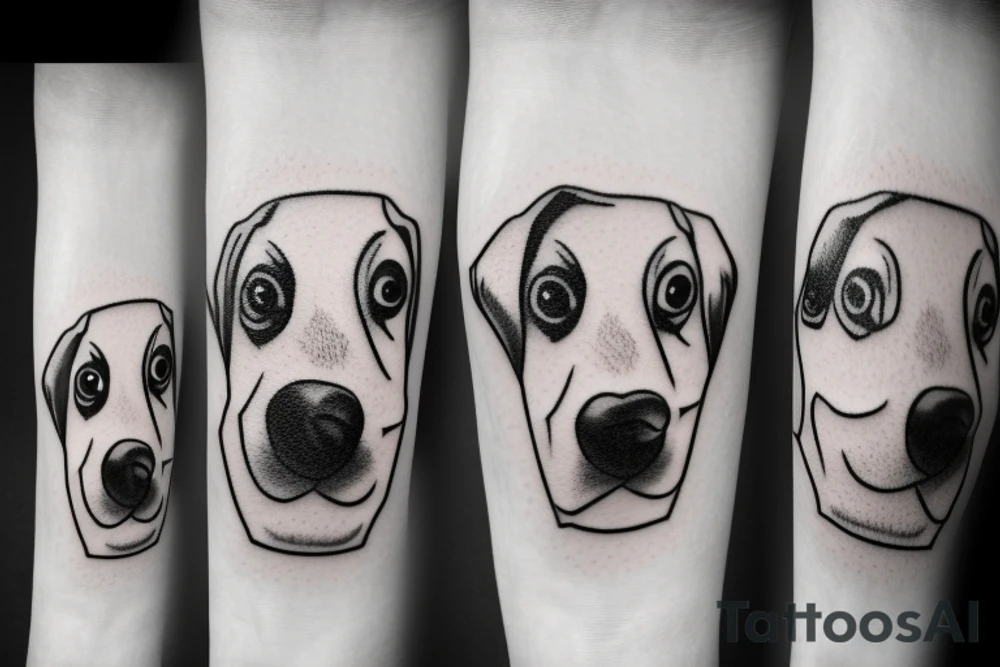 a puppy face tattoo idea