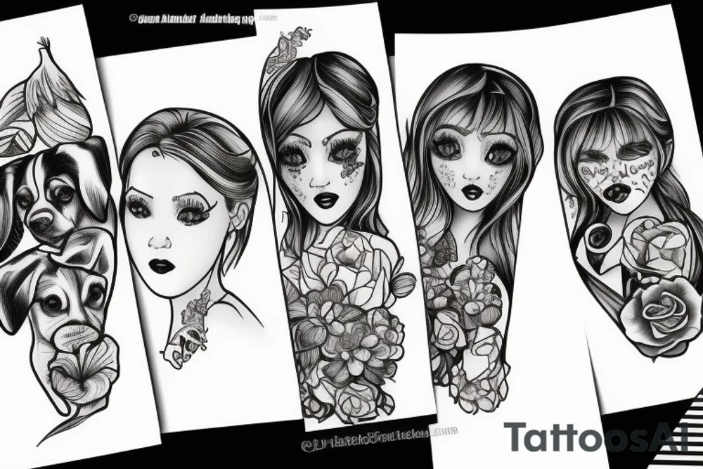 a puppy face tattoo idea