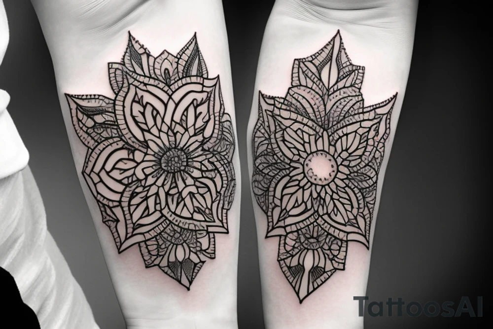 beautiful flowers around the arm tattoo idea