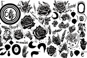 Black scribbles across my forehead tattoo idea