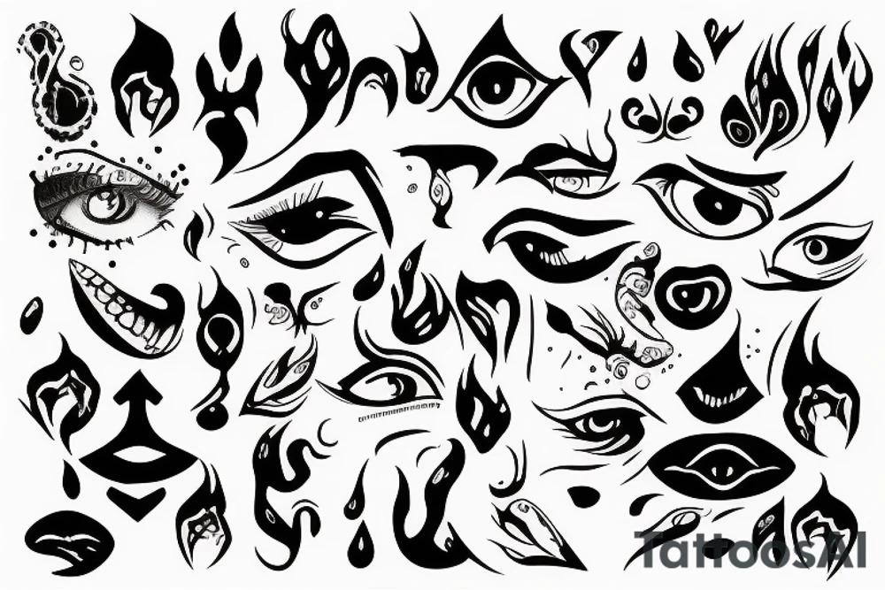 Black cave on my forehead tattoo idea