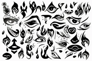 Black cave on my forehead tattoo idea