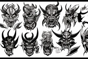 y2k oni demon tattoo idea