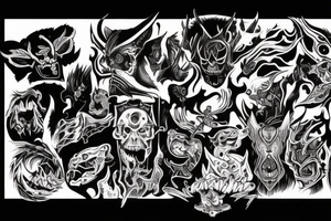 y2k demon tattoo idea