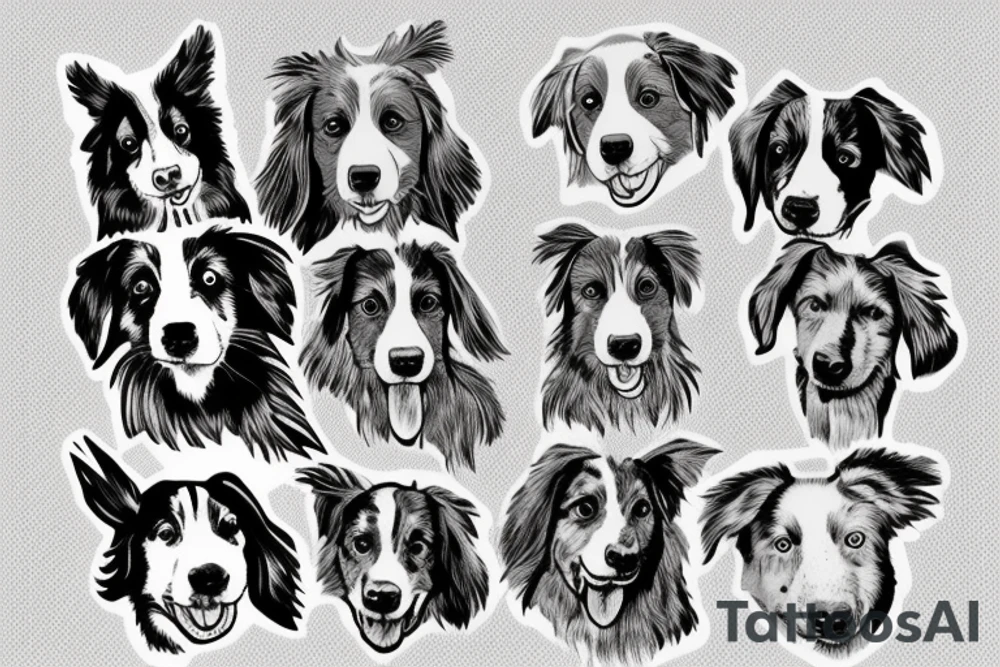 Australian Shepard tattoo idea