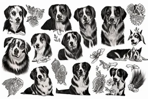 Australian Shepard tattoo idea