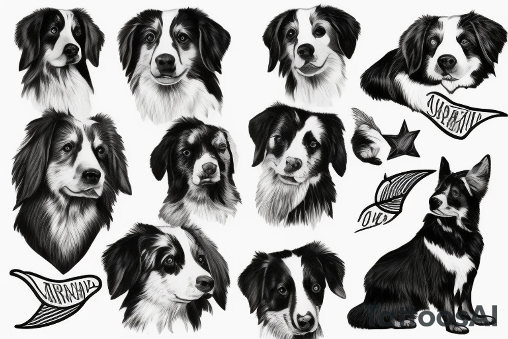 Australian Shepard tattoo idea