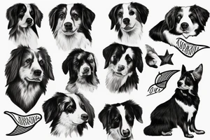 Australian Shepard tattoo idea