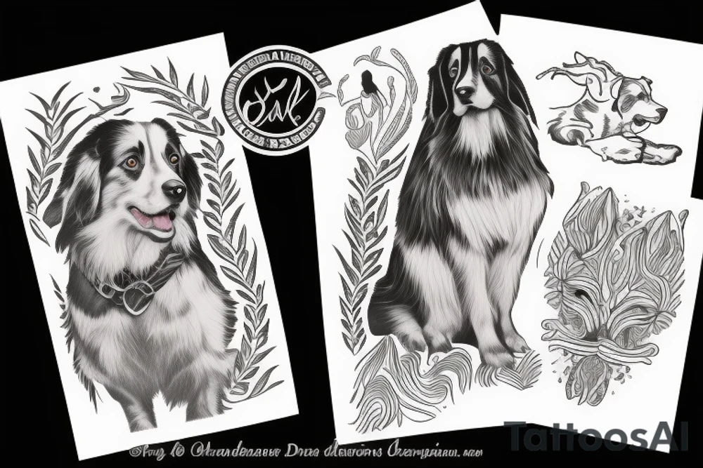 Australian Shepard tattoo idea