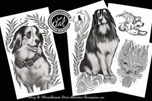 Australian Shepard tattoo idea