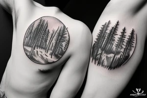 Forest and nature lover men tattoo idea