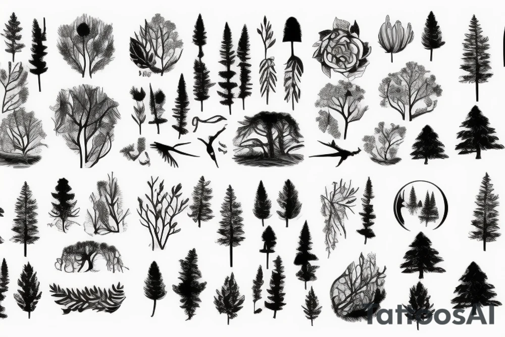 Forest and nature lover men tattoo idea