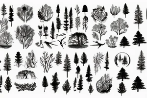 Forest and nature lover men tattoo idea