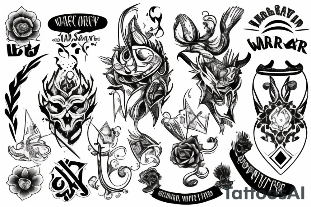 warr;or tattoo idea