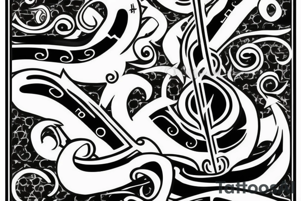 bass fender bass clef union tattoo idea