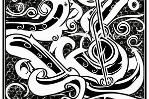 bass fender bass clef union tattoo idea