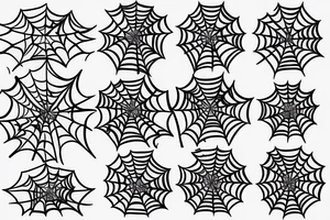 spider web around a snake tattoo idea