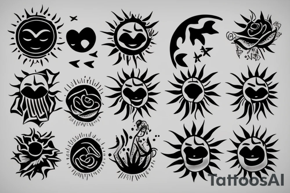 a nice sun that represents a mother tattoo idea