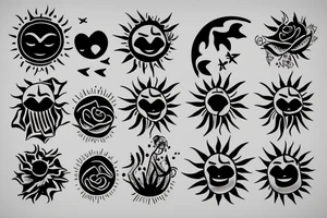 a nice sun that represents a mother tattoo idea