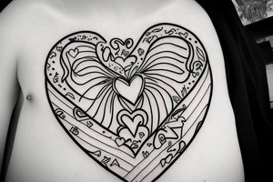 Minimal heart spiritual tattoo idea