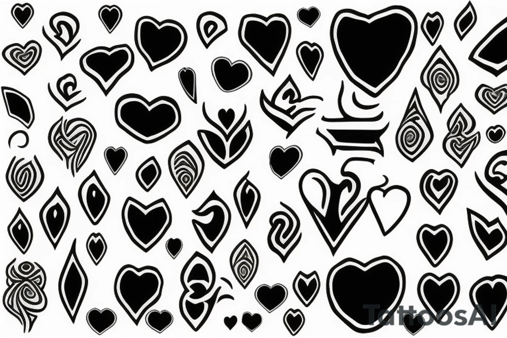 Minimal heart spiritual tattoo idea