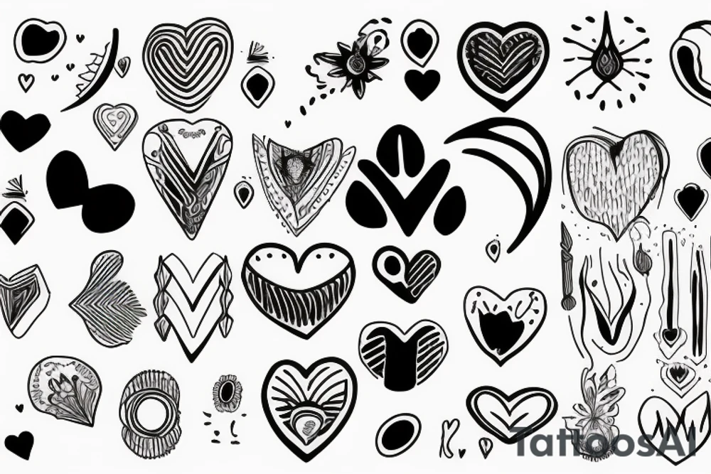 Minimal heart spiritual tattoo idea