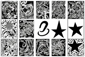 Number ten implemented with a star tattoo idea