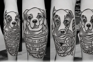 dog running tattoo idea
