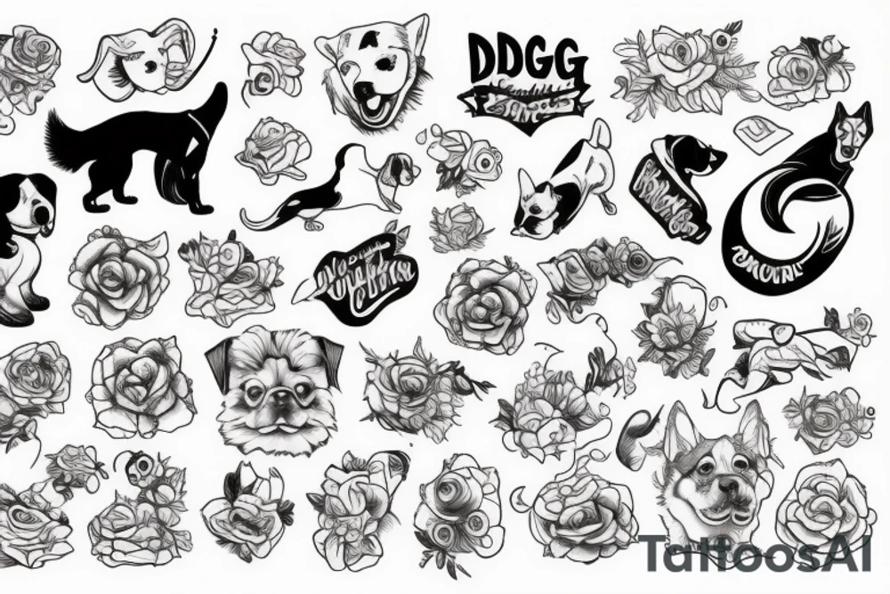 dog running tattoo idea