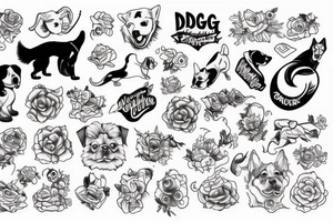 dog running tattoo idea
