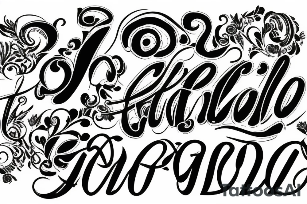 Create an ambigram with the letters "GO[L]D" tattoo idea