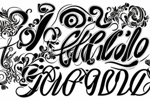 Create an ambigram with the letters "GO[L]D" tattoo idea
