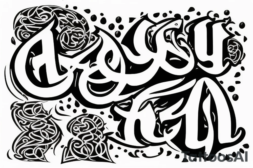 Create an ambigram with the letters "GO[L]D" tattoo idea