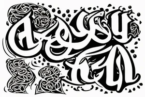 Create an ambigram with the letters "GO[L]D" tattoo idea