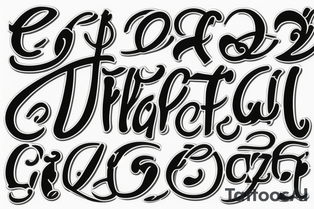 Create an ambigram with the letters "Go(l)d" tattoo idea